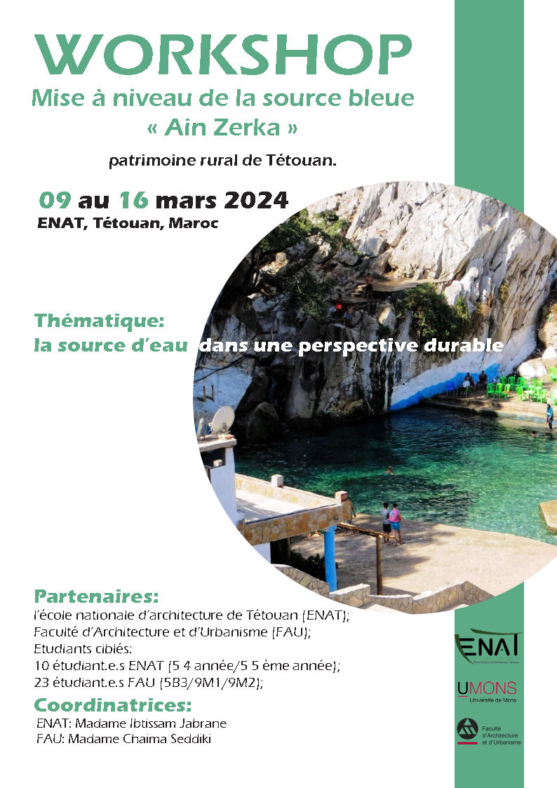 WORKSHOP : Mise à niveau de la source bleue « Ain Zerka » patrimoine rural de Tétouan